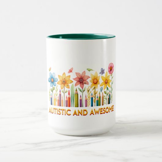 自閉症素晴らし意識 マグカップ (中央)