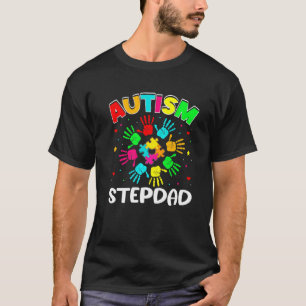 自閉症義父パズル支援家族自閉症戦争 Tシャツ
