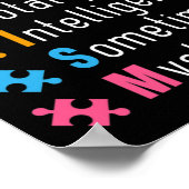 自閉症自閉症パズル ポスター (角)