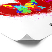 自閉症蝶ハート ポスター (角)