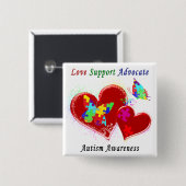 自閉症蝶ハート 缶バッジ (正面&裏面)