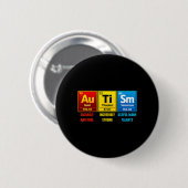 自閉症要素の周期表 ASD 男性 缶バッジ (正面&裏面)