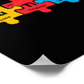 自閉症要素周期表パズル認識度 ポスター (角)