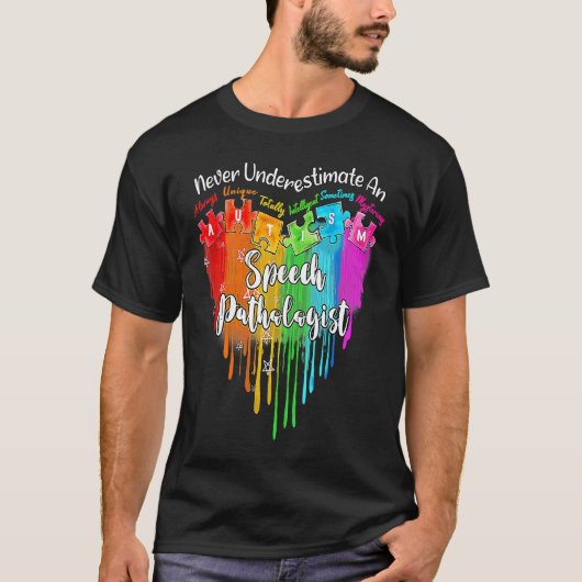 自閉症言語療法士ジグソーパズル H Tシャツ (正面)