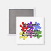 自閉症話の マグネット (正面/裏面)