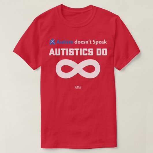 自閉症話はしない Tシャツ (デザイン正面)