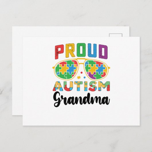 自閉症誇りを持ったおばあちゃん認識度 ポストカード (正面/裏面)