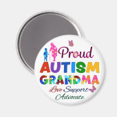 自閉症誇りを持ったおばあちゃん マグネット (正面/裏面)
