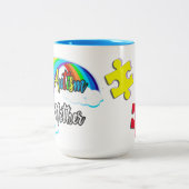 自閉症誇りを持ったのゴッドマザーパズル ツートーンマグカップ (中央)