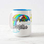 自閉症誇りを持ったのゴッドマザーパズル ツートーンマグカップ (正面左)