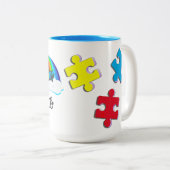自閉症誇りを持ったのゴッドマザーパズル ツートーンマグカップ (正面右)