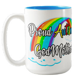 自閉症誇りを持ったのゴッドマザーパズル ツートーンマグカップ