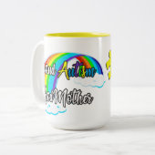 自閉症誇りを持ったの女神 ツートーンマグカップ (正面左)