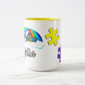 自閉症誇りを持ったの女神 ツートーンマグカップ (中央)