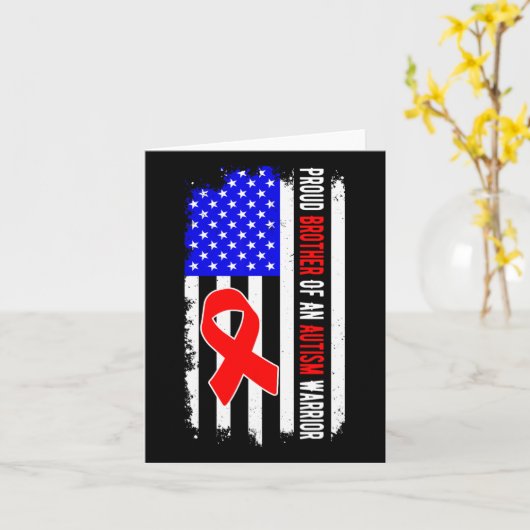 自閉症誇りを持ったの戦士の兄弟4月認識度 カード (黄色い花)