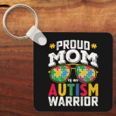自閉症誇りを持ったの戦士の家の母 キーホルダー (正面)