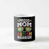 自閉症誇りを持ったの戦士の家の母 コーヒーマグカップ (中央)