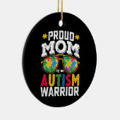 自閉症誇りを持ったの戦士の家の母 セラミックオーナメント (右)