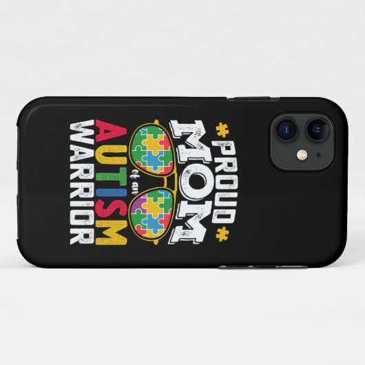 自閉症誇りを持ったの戦士の家の母 Case-Mate iPhoneケース (裏面(横))