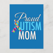 自閉症誇りを持ったの母の美しい母の日のカード ポストカード (正面)