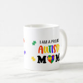 自閉症誇りを持ったの母マグカップ コーヒーマグカップ (正面右)