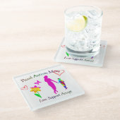 自閉症誇りを持ったの母親 ガラスコースター (アングル)