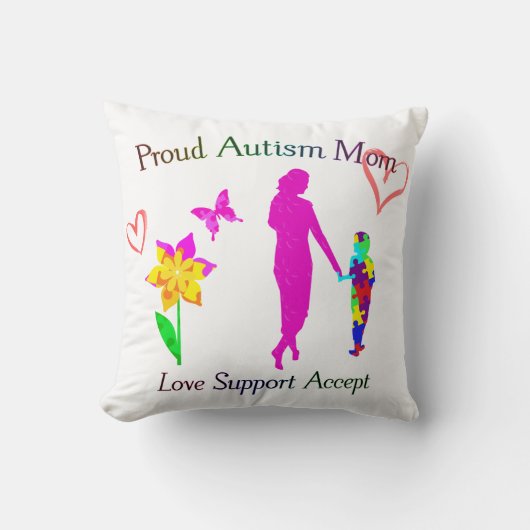 自閉症誇りを持ったの母親 クッション (正面)