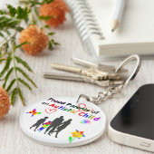 自閉症誇りを持ったの親 キーホルダー (正面右)