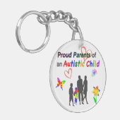 自閉症誇りを持ったの親 キーホルダー (正面左)