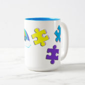 自閉症誇りを持ったシスターパステルパズル ツートーンマグカップ (正面右)