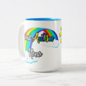 自閉症誇りを持ったナナパステルパズル ツートーンマグカップ (正面左)