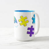 自閉症誇りを持ったナナパステルパズル ツートーンマグカップ (正面右)