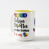自閉症誇りを持ったナナ ツートーンマグカップ (正面左)