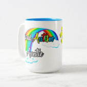 自閉症誇りを持ったパズル ツートーンマグカップ (正面左)