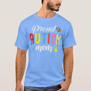 自閉症誇りを持ったママ自閉症パズル認識度ADHDオート Tシャツ