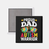 自閉症誇りを持った士族のパパ マグネット (正面/裏面)