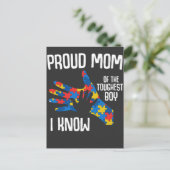 自閉症誇りを持った認識母自閉症児 ポストカード (スタンド正面)