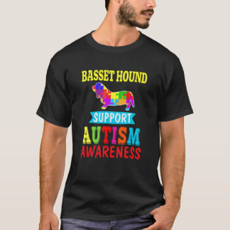 自閉症認知バセットハウンド Tシャツ