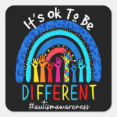 自閉症認知症受理女性KidそのOk スクエアシール (正面)