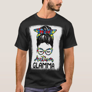自閉症認知 グラマラス メッシー バン ブリーチ 母 Tシャツ