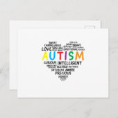 自閉症認識シャツ – 自閉症のハートシャツ インビテーションポストカード (正面/裏面)