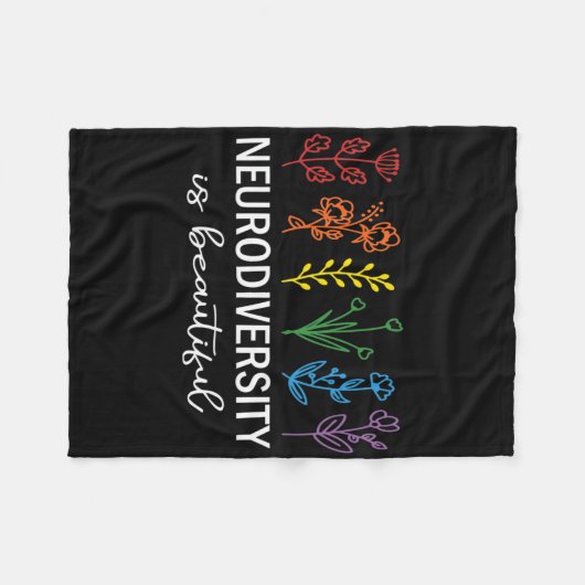 自閉症認識受容神経多様性はボー フリースブランケット (正面(横))