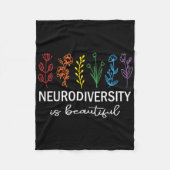 自閉症認識受容神経多様性はボー フリースブランケット (正面)