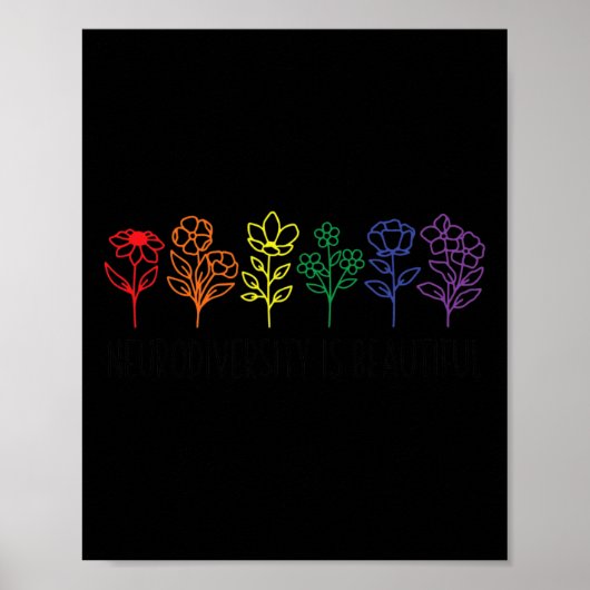 自閉症認識受容神経多様性はボー ポスター (正面)