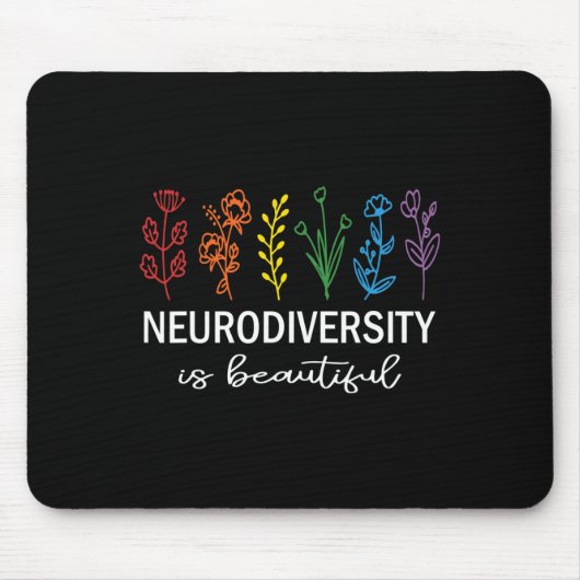 自閉症認識受容神経多様性はボー マウスパッド (正面)