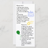 自閉症誕生日ガールフラットカード (裏面)