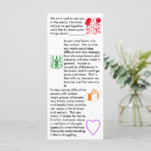 自閉症誕生日ガールフラットカード (スタンド正面)