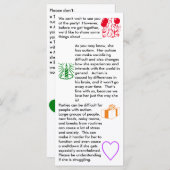 自閉症誕生日ガールフラットカード (正面/裏面)