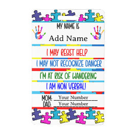 自閉症警報ノンバーバル自閉症連絡 バッジ