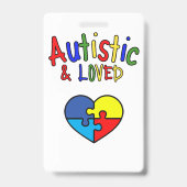 自閉症警報ノンバーバル自閉症連絡 バッジ (裏面)